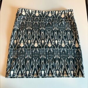 American Eagle Navy Blue White Stretch Knit Mini Skirt 28” Waist